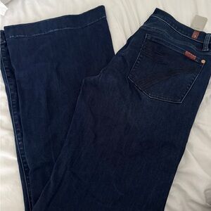 7 For All Mankind Blue Flare Jeans